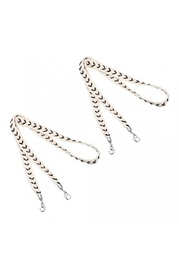 sourcing map Lot de 2 sangles de support de lunettes de soleil de 61 cm - Cordon autour du cou - Cordon de maintien pour lune