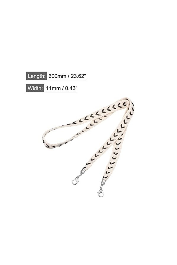 sourcing map Lot de 2 sangles de support de lunettes de soleil de 61 cm - Cordon autour du cou - Cordon de maintien pour lune