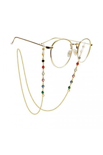 ENLLY Chaînes de Lunettes de Sangle for Femmes chaîne de Cou Anti-Perte colorée Cordon de Lunettes élégant Color : Golden, S