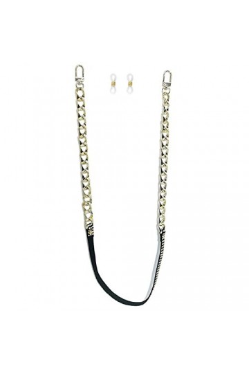 ENLLY Lunettes Sangle Lunettes chaînes for Femmes PU Cuir Lunettes retenue Hip hop élégant Lunettes Cordon