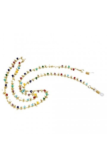 HOOENG Chaînes de Lunettes de Lunettes for Femmes Perles colorées Lunettes de retenue chaînes de Porte-Lunettes de Mode