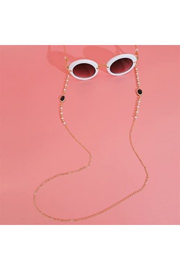 SEJAS Chaînes de Lunettes de Sangle for Femmes chaînes de Masque de Perles Vintage Anti-Perte élégante retenue de Lunettes Co
