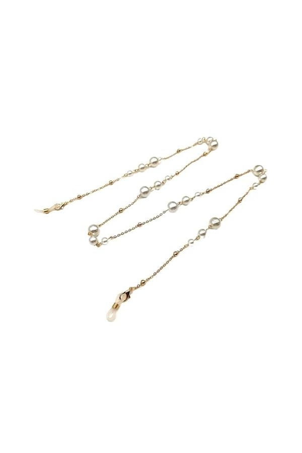 Chaîne de lunettes de soleil en perles, lanière de support de lunettes, boucles en Silicone, collier for femmes, accessoire d