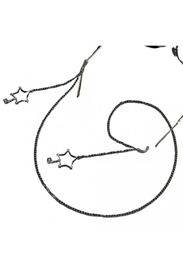 chaîne de lunettes Chaînes de lunettes lunettes lanière for femmes métal évidé étoile pendentif cou chaîne élégant lunettes c