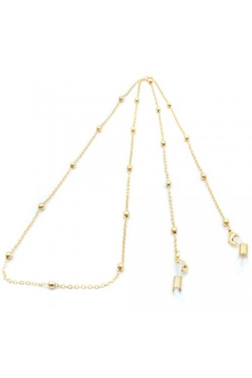 GERNEO® Tulum - Chaîne de lunettes et cordon de lunettes de qualité supérieure en différentes couleurs - En or 18 carats ou a