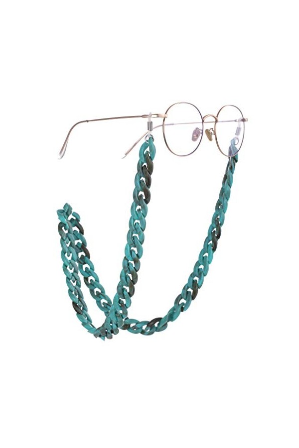 kkjoy Chaîne de lunettes de soleil unisexe en acrylique cordon de masque pour homme et femme