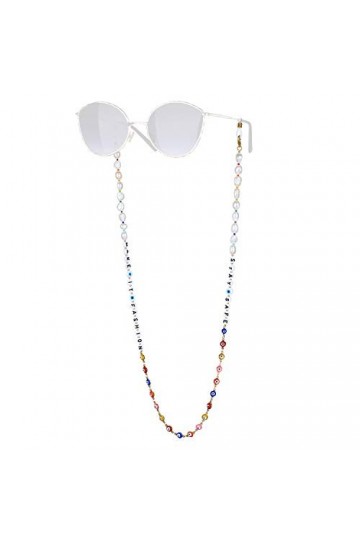 C·QUAN CHI Collier De Perlés De Chaînes De Lunettes Multifonctionnelles Chaînes De Masques En Perles Lanières De Masque Facia