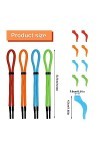 BOXOB 4 Pièces Cordon Lunettes Flottant, Réglable Mousse Sangle Lunette de Soleil avec 4 Paires Crochets dOreille pour Homme