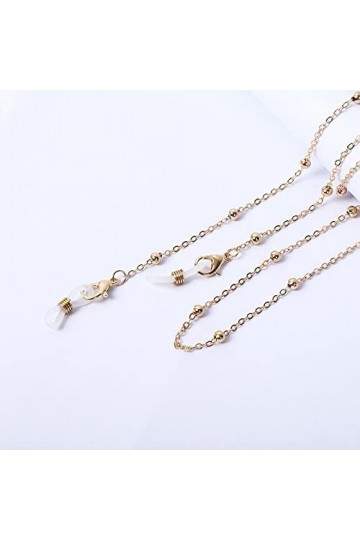 Chaînes À Lunettes Mode Perle Lunettes Chaîne Femmes Hommes Lunettes Cordon Lunettes De Soleil Cordon Support De Retenue Lune