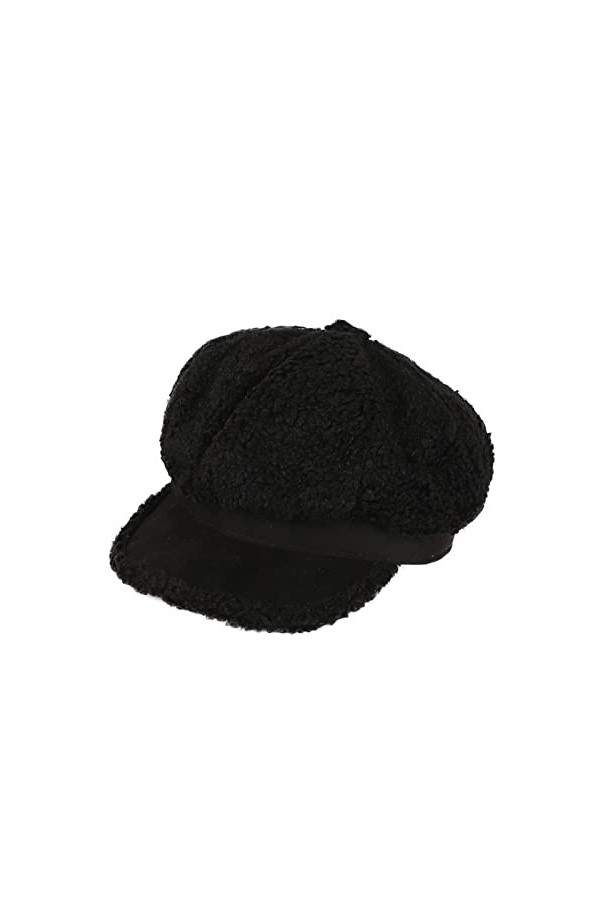Béret en laine de style français pour femme - Classique et solide - Casquette à visière chic pour lhiver et lautomne - Tend