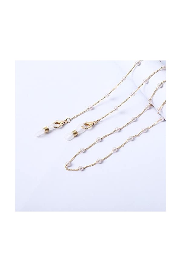 Chaînes À Lunettes Mode Perle Lunettes Chaîne Femmes Hommes Lunettes Cordon Lunettes De Soleil Cordon Support De Retenue Lune