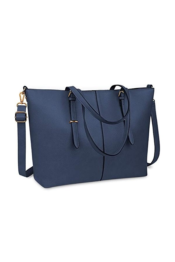 Sac Cabas Femmes Sac à Main en PU Cuir Sac de Cours Sac Ordinateur Portable 15.6 inch Grand Imperméable Sac Bandoulière Voyag