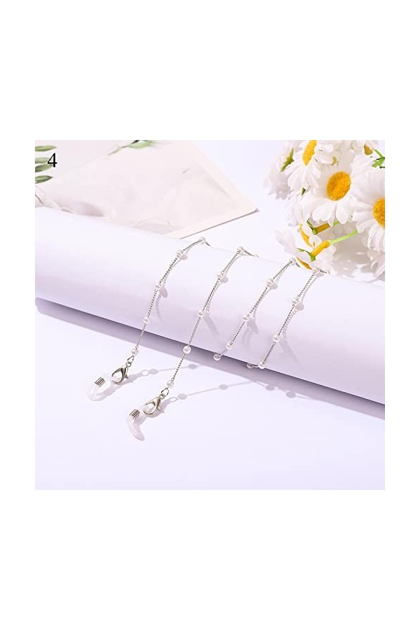 Chaînes À Lunettes Mode Perle Lunettes Chaîne Femmes Hommes Lunettes Cordon Lunettes De Soleil Cordon Support De Retenue Lune
