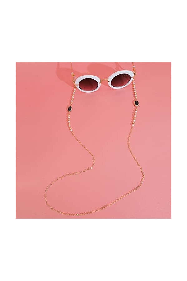 HOOENG Sangle de Lunettes Lunettes lanière for Femmes Vintage Perle Masque chaînes Anti-Perte Mode Lunettes Cordon Lunettes r