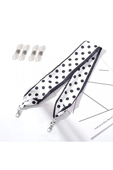 Chaînes À Lunettes Acrylique Nylon Corde Coupe-Vent Masque Chaîne Longe Impression Soie Écharpe Glamour Lunettes Chaîne Cou S