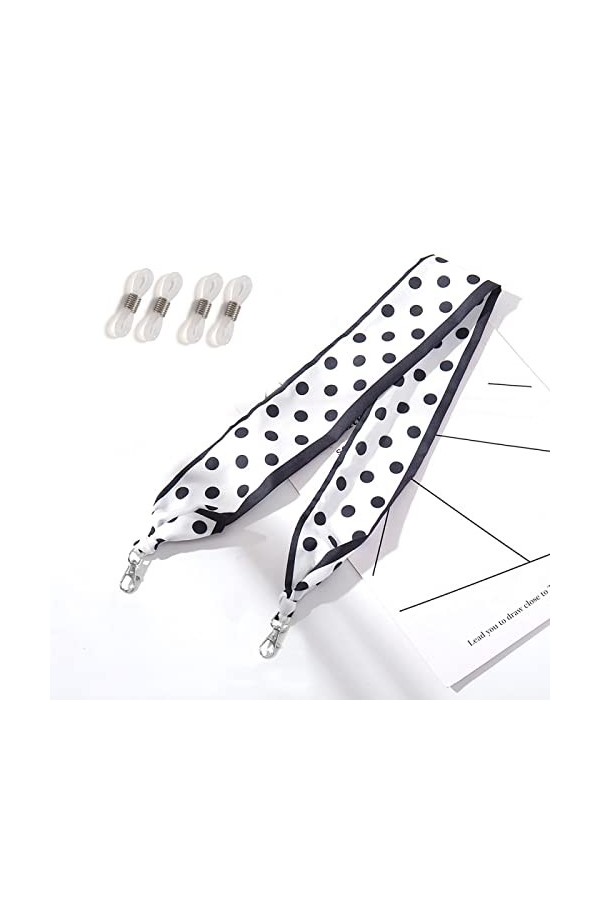 Chaînes À Lunettes Acrylique Nylon Corde Coupe-Vent Masque Chaîne Longe Impression Soie Écharpe Glamour Lunettes Chaîne Cou S