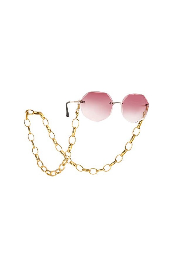 kkjoy Chaîne ronde de lunettes en métal Cordons pour masques Supports pour lunettes Cordon pour lunettes Accessoires de lunet