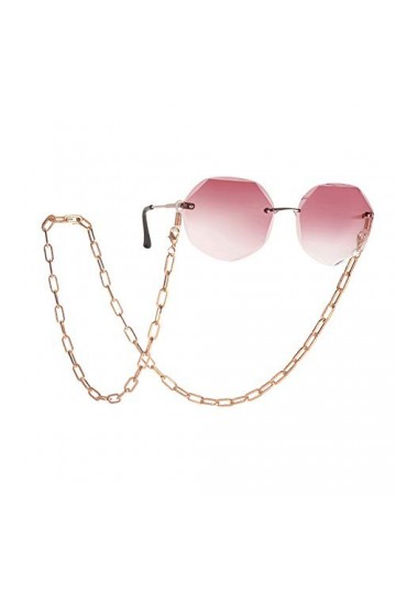 kkjoy Chaîne rectangulaire de lunettes en métal Cordons pour masques Supports pour lunettes Cordon pour lunettes Accessoires 