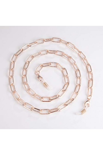 kkjoy Chaîne rectangulaire de lunettes en métal Cordons pour masques Supports pour lunettes Cordon pour lunettes Accessoires 