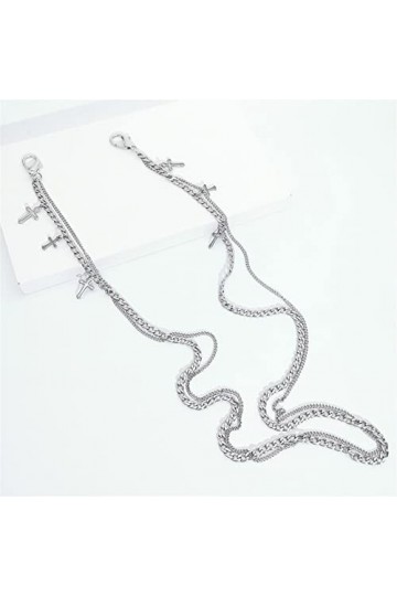 Longe Lunettes Chaînes for Femmes Croix Pendentif Double Couche Masque Chaînes Élégant Lunettes Cordon