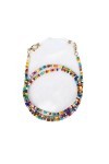 DUNSBY Chainette de Lunettes Chaînes de lunettes perlées à sangle colorée for femmes, lanière de visage antidérapante, chaîne