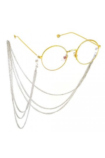 HczIon Chaîne Lunettes 2 Pièces De Chaîne De Lunettes Antidérapantes Cordon De Lunettes En Métal Chaîne De Lunettes De Soleil
