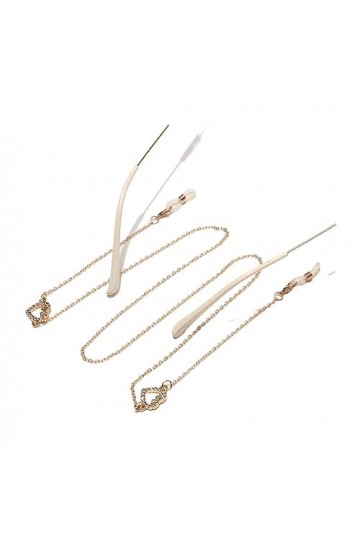 HczIon Chaîne Lunettes 2 Pièces De Lunettes Papillon En Or Chaîne De Visière Chaîne Lunettes Antidérapantes Cordon