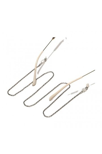 HczIon Chaîne Lunettes 2 Pièces Argent Chaîne Lunettes De Soleil Lunettes Chaîne Anti Chute Cordon