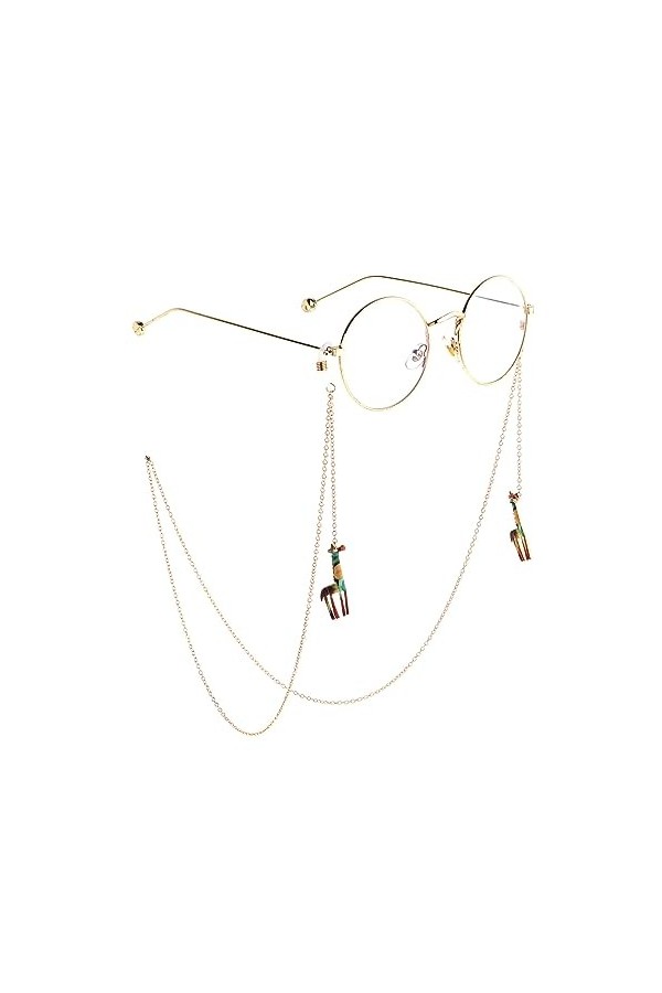 HczIon Chaîne Lunettes 2 Pièces De Cordon De Lunettes En Métal Antidérapant,Chaîne De Suspensions En Or,Chaîne Décorative De 