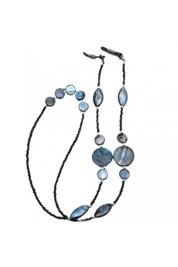 SANDNE Chaîne de lunettes en perles de coquillage for femmes, 70cm, cordons de lunettes de soleil, support de lanières de lun