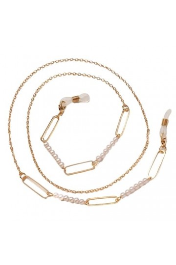 Chaînes de lunettes for femmes, chaînes de lunettes de soleil en cristal, porte-cordon de lunettes, collier doré, corde de sa