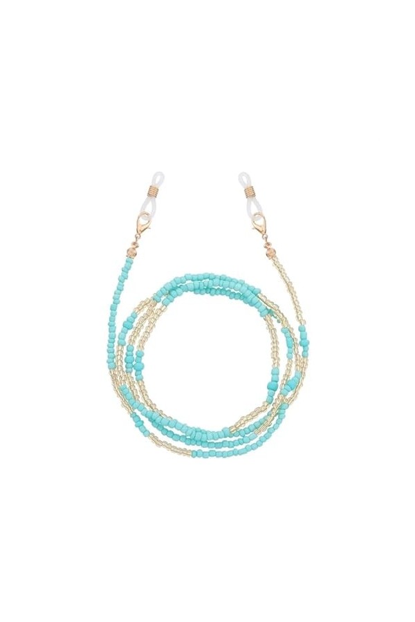 Sangle de masque colorée, chaînes de lunettes perlées for femmes, lanière antidérapante, chaîne de cou for lunettes de soleil