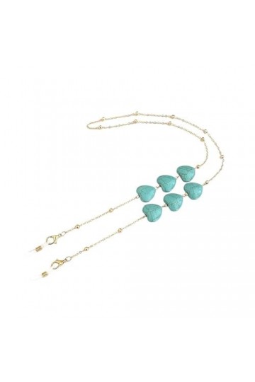 Lunettes de soleil colorées Vintage, lunettes de sport bleues, chaîne, sangle de cou for femmes, bijoux Color : Love, Size :