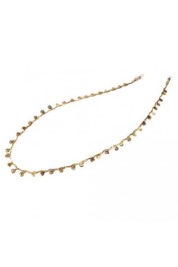 DNLKWGO Chaîne de retenue de lunettes de lecture pour femme, doré, taille unique