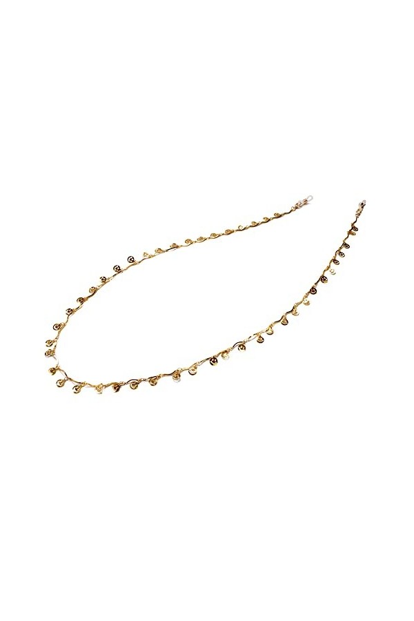 DNLKWGO Chaîne de retenue de lunettes de lecture pour femme, doré, taille unique