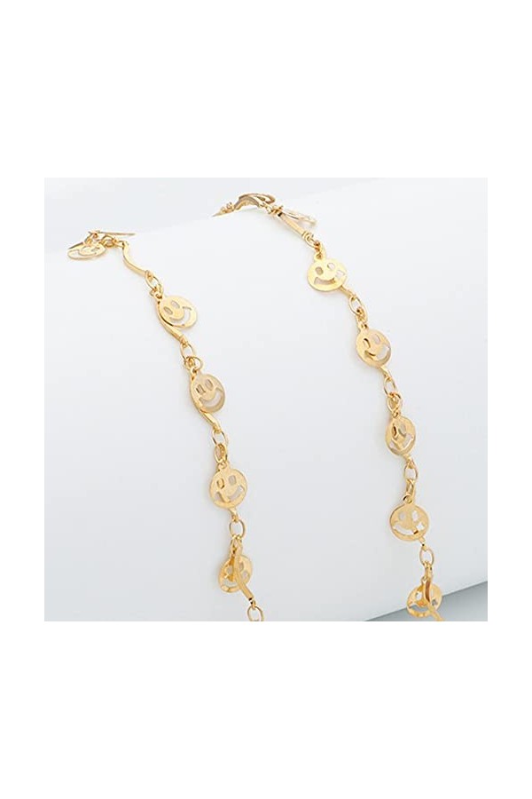 DNLKWGO Chaîne de retenue de lunettes de lecture pour femme, doré, taille unique