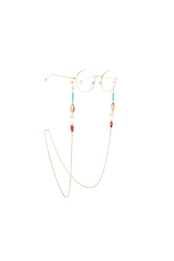 Gyrosphere Sangle Lunettes chaînes for Femmes bohème métal Lunettes retenue élégant Lunettes de Soleil Sangles Lunettes chaîn