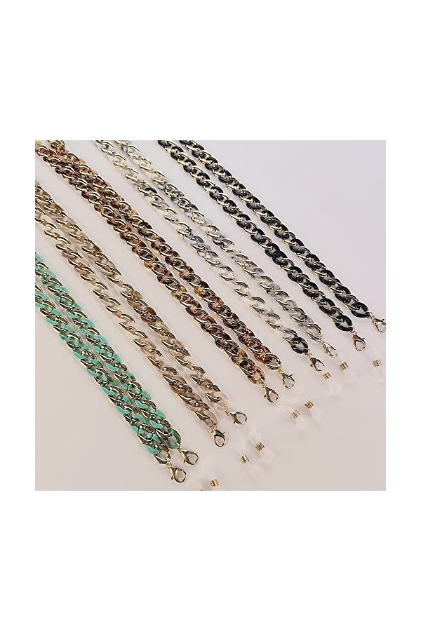 Sangle de Lunettes Lunettes chaînes for Femmes Acrylique Multifonction Anti-Perte Masque Longe élégant Lunettes Cordon Color