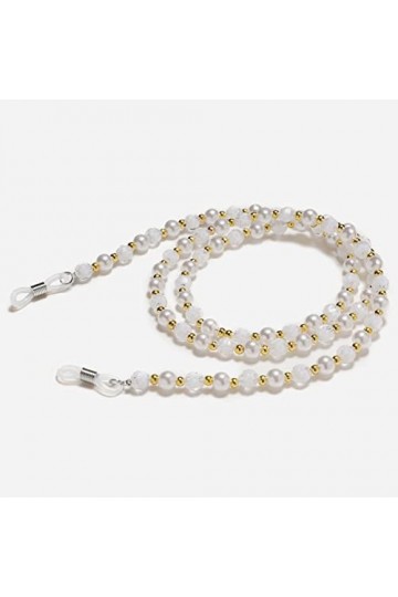 Petite Coquille De Conque Blanche Lunettes De Lecture Chaîne Lunettes De Soleil Lunettes Porte-cordon Sangle De Cou Corde Col