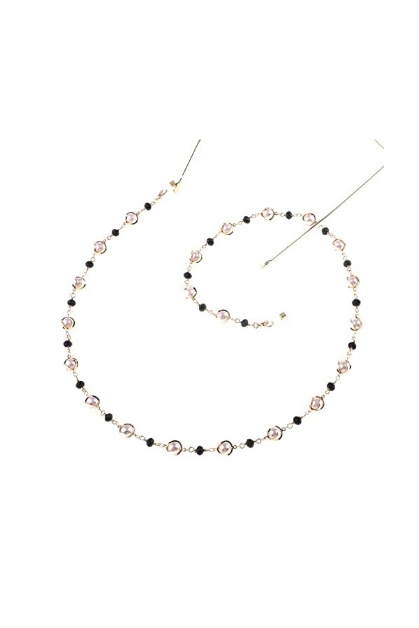 DJLORD Chaînes Sangle de Lunettes for Femmes Anti-dérapant Cristal perlé Lunettes retenue élégant Lunettes Cordon