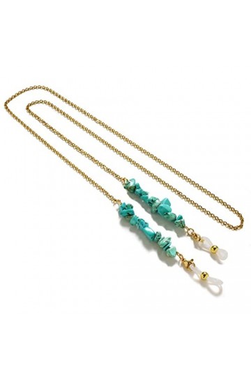 Chaîne En Acier Inoxydable En Pierre Naturelle Chaîne De Lunettes À La Main Pour Les Femmes Lunettes De Lecture Lunettes De S