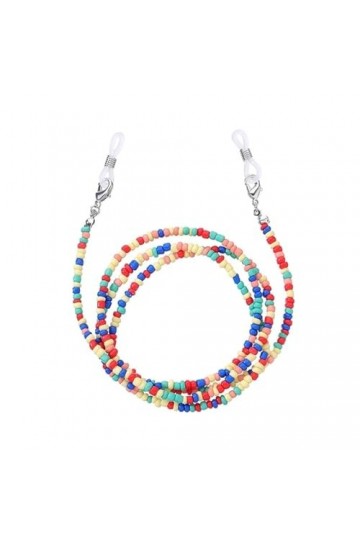 Sangle de masque colorée, chaînes de lunettes perlées for femmes, lanière antidérapante, chaîne de cou for lunettes de soleil