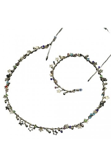 HIJAN Chaînes de Lunettes Sangle de Lunettes for Femmes Chaînes de Masque Anti-dérapant Strass colorés Cordon de Lunettes de 