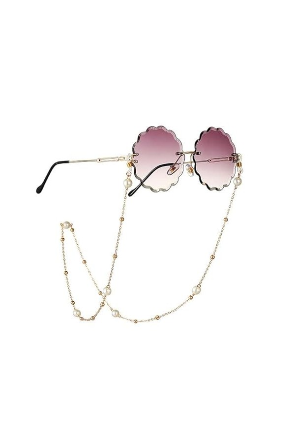 Chaîne de lunettes pour femmes grande simulation chaîne de perles de perles pour lunettes lanière sangle cordons lunettes de 