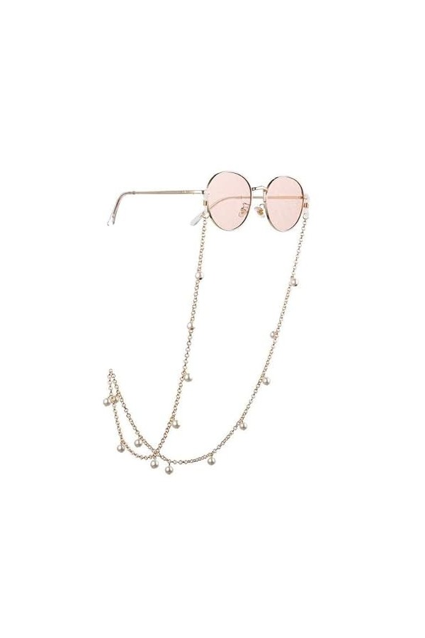 Chaîne de lunettes pour femmes grande simulation chaîne de perles de perles pour lunettes lanière sangle cordons lunettes de 