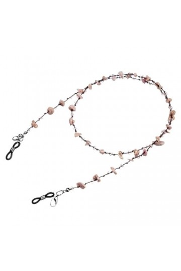 Chaîne de lunettes en pierre, perles bleues irrégulières, breloque for lunettes de soleil, lanière, collier, cordon de chaîne