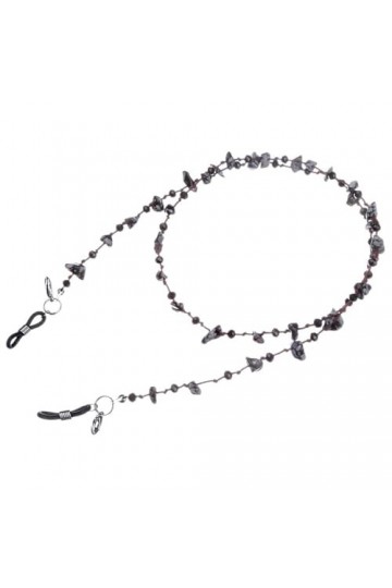 Chaîne de lunettes en pierre, perles bleues irrégulières, breloque for lunettes de soleil, lanière, collier, cordon de chaîne