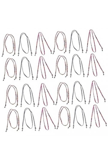 Uonlytech 24 Pcs Cordon De Lunettes Coloré Retenue De Lunettes Sangle De Lunettes Dames Colliers Lunettes De Soleil Landyard 