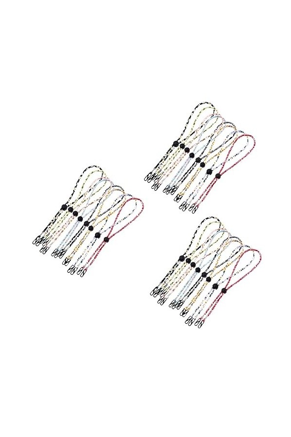 STOBOK 24 Pièces Lanière De Masque De Lunettes Sangle Porte-masques Porte-lunettes Pour Lunettes Sangle De Lunettes Perlée Ch