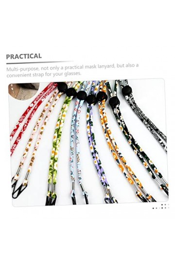 STOBOK 8 Pièces Lanière De Masque De Lunettes Chaîne De Lunettes De Sport Porte-lunettes Pour Lunettes Longes De Masque Facia